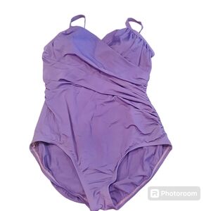 Jantzen blue 1 piece swimsuit 22 W